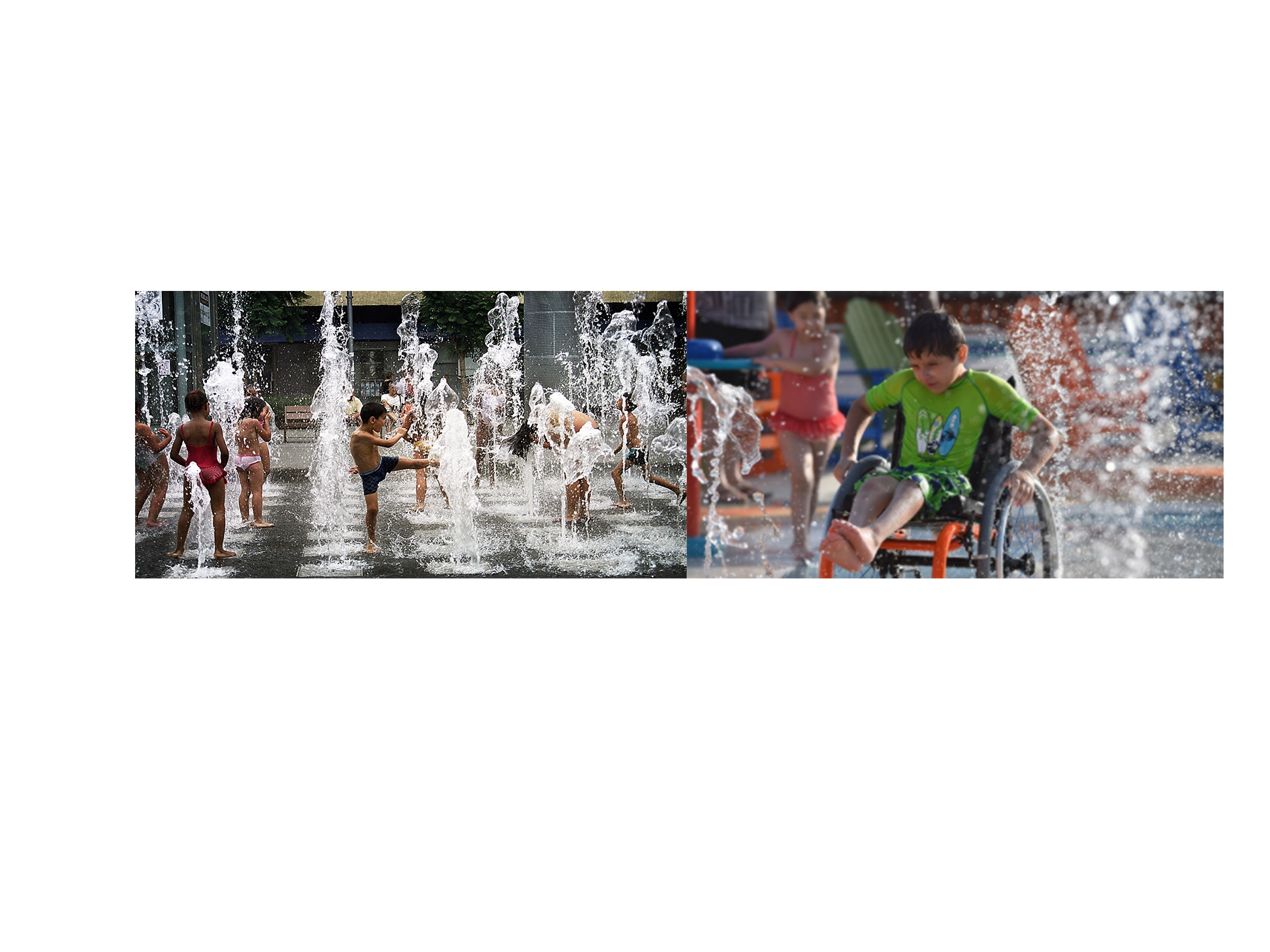 Imagen para los medios: Font lúdiques transitable 2.0 formada per brolladors intel·ligents, il·luminats amb tecnologia RGB, tot el sistema controlat des d’una APP, al pavelló